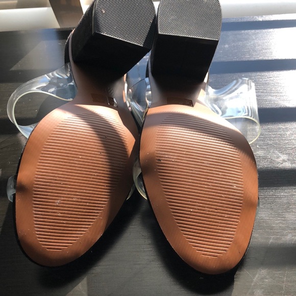 Who What Wear Clear & Black Mules - Picture 5 of 7
